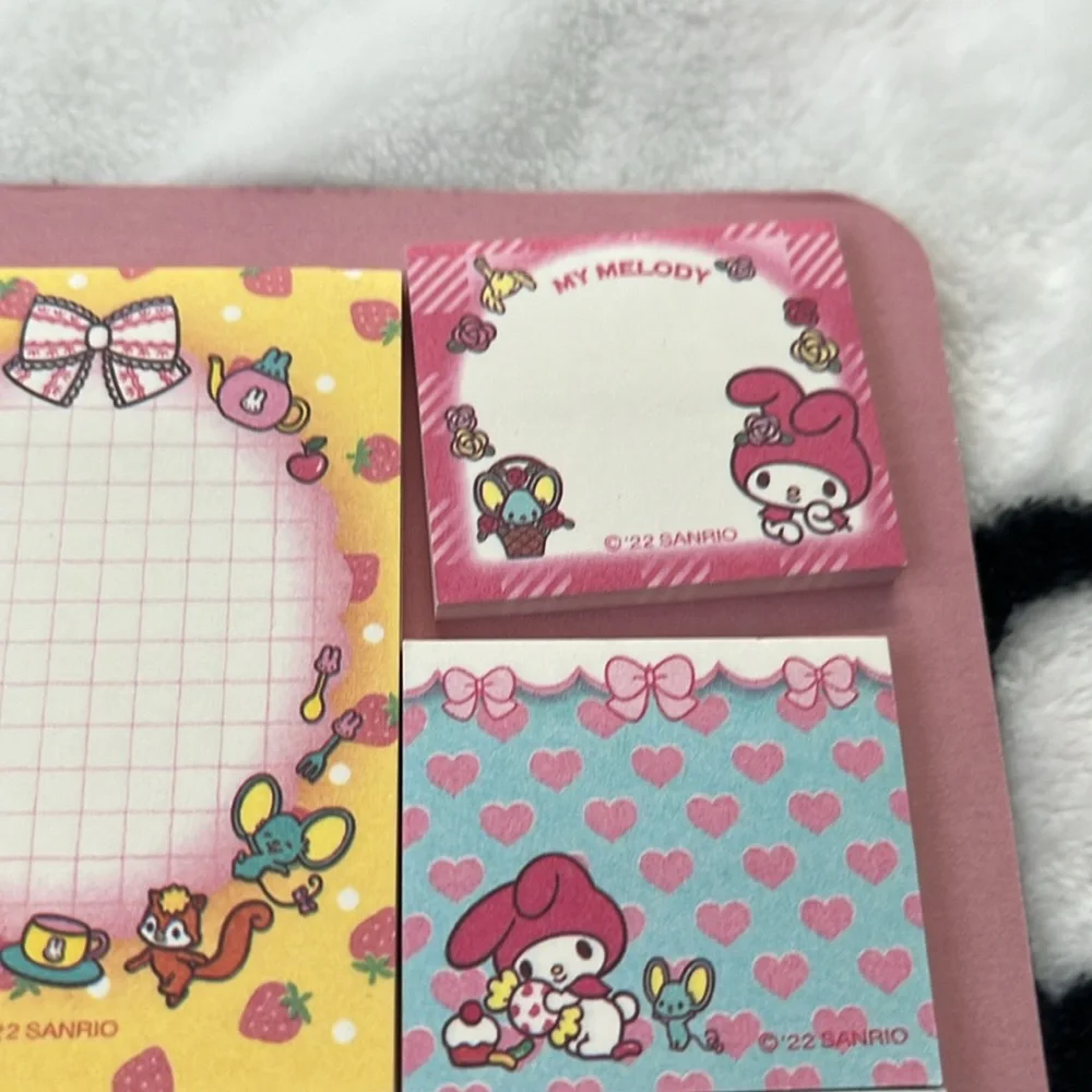 My Melody Memo Book-Style Set of Sticky Notes and Stationary Pages